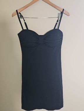 Tommy Bahama Black Swimdress with Branded Neck Label. Adjustable Straps.